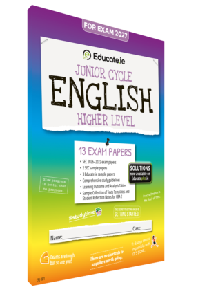 2027 English Junior Cycle Higher Level Exam Papers 3D COVER